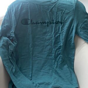 Champion Aqua Blue Long Sleeve Tee